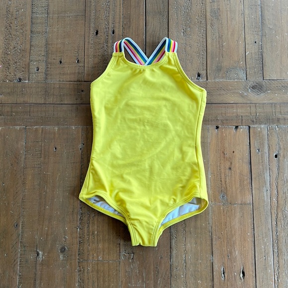 Hanna andersson yellow one piece swimsuit - Picture 1 of 7